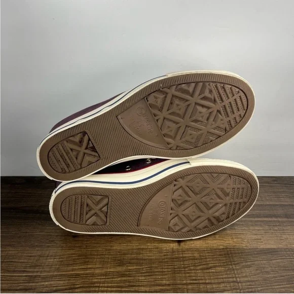 RARE Converse Chuck Taylor All Star Lux Purple Suede Hidden Wedge Heel Size 8 - Picture 7 of 8